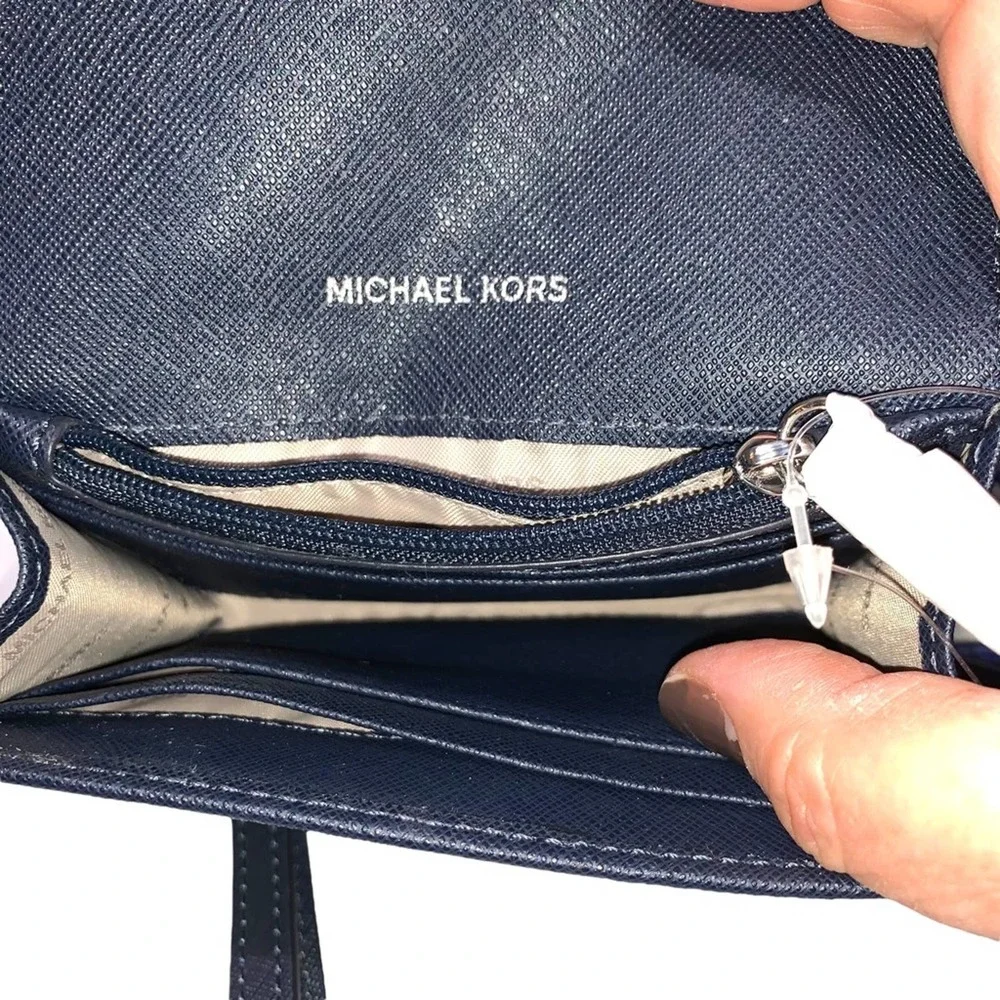 Michael Kors - Honey Card Holder Wallet, navy, NWT